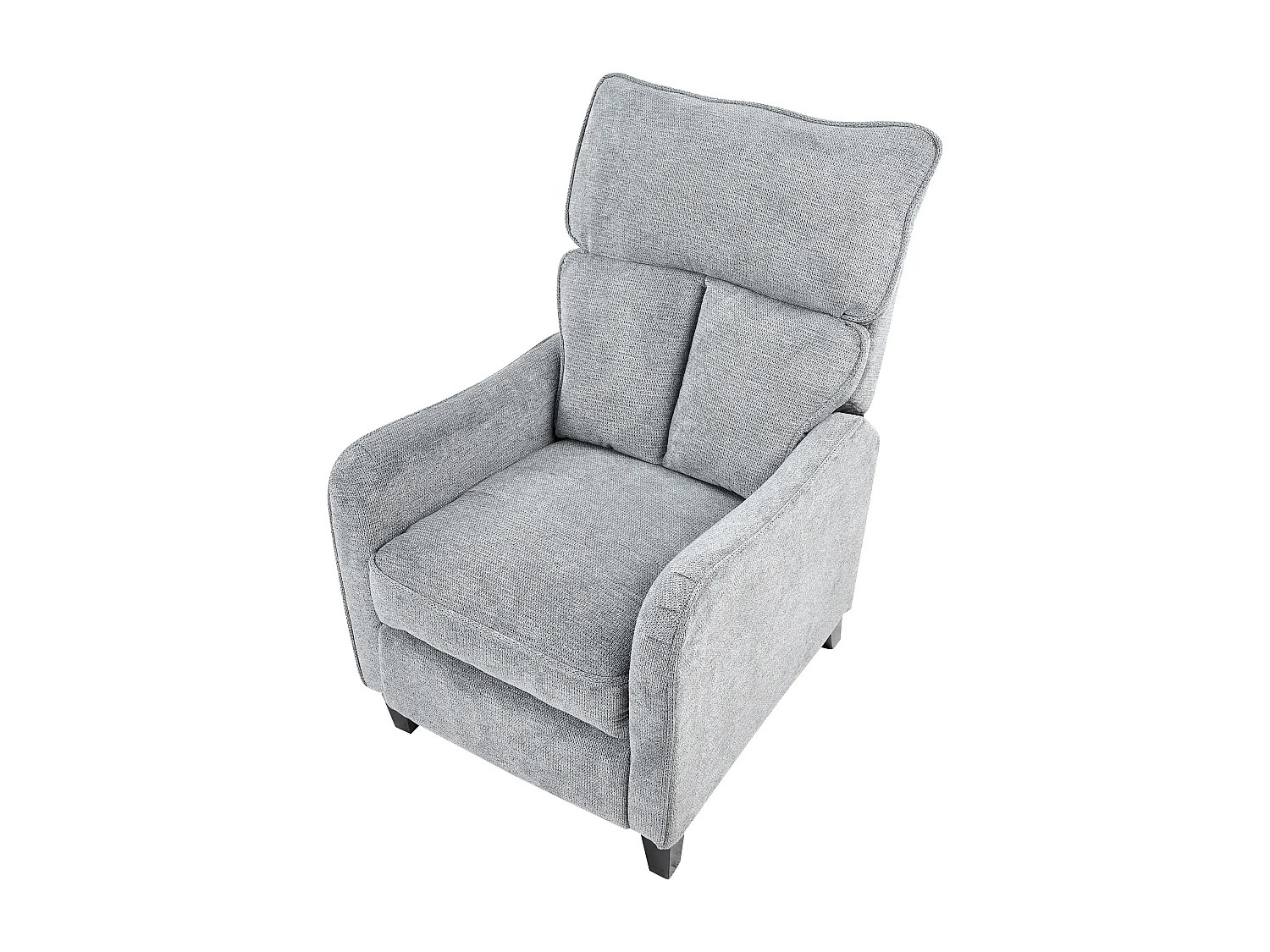 Fernsehsessel mit Armlehnen Stoffbezug grau manuell verstellbar Retro ROYSTON