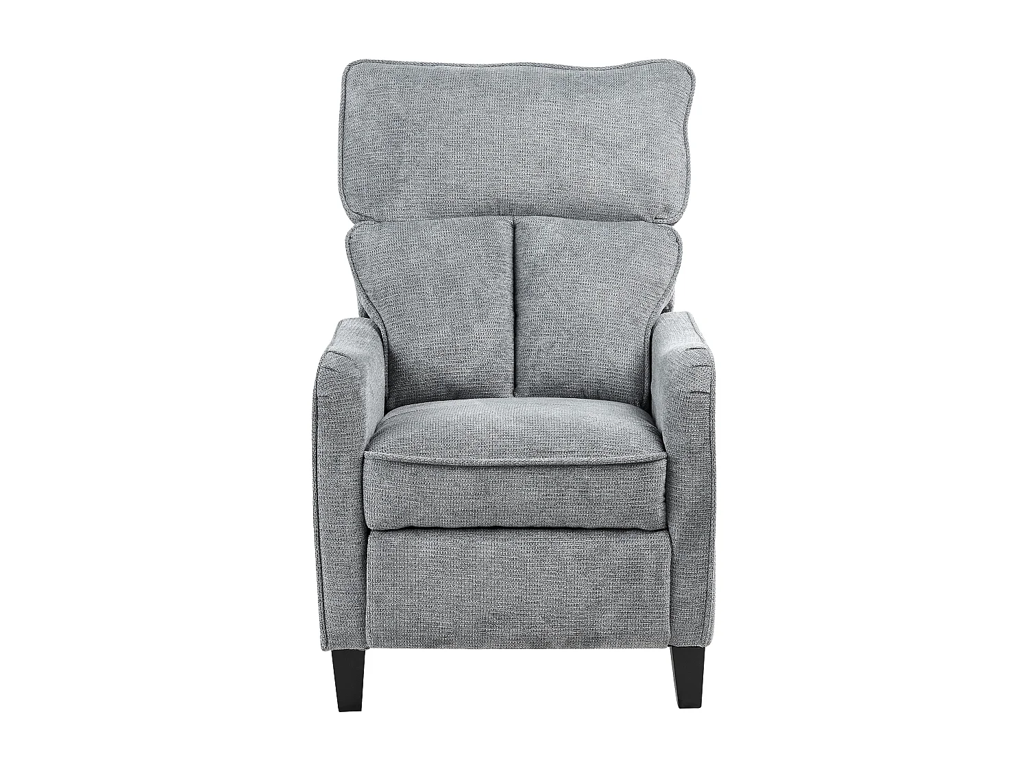 Fernsehsessel mit Armlehnen Stoffbezug grau manuell verstellbar Retro ROYSTON