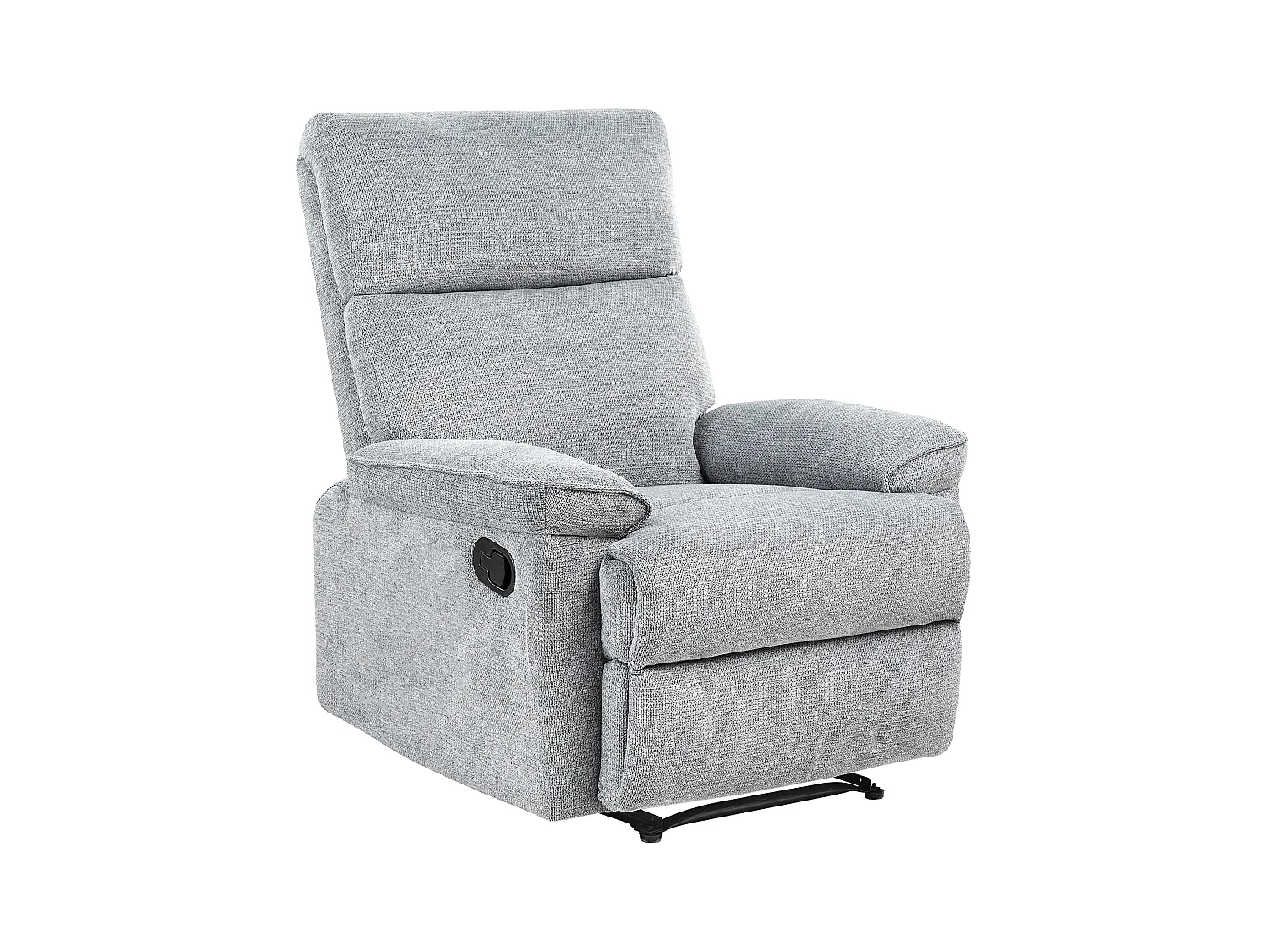 Fauteuil inclinable EVERTON Repose-pieds inclus Tissu Gris