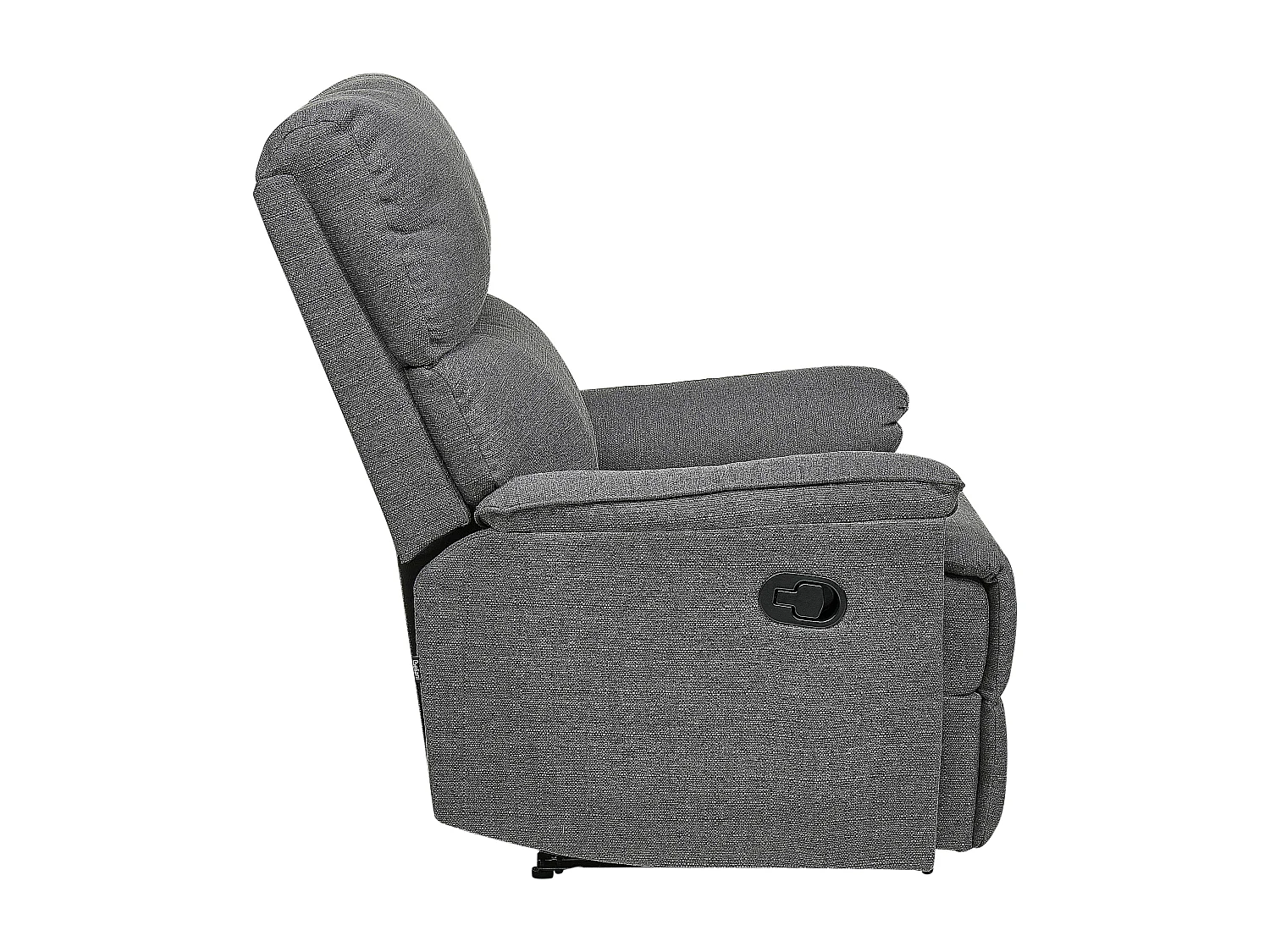 Fauteuil inclinable EVERTON Repose-pieds inclus Tissu Gris