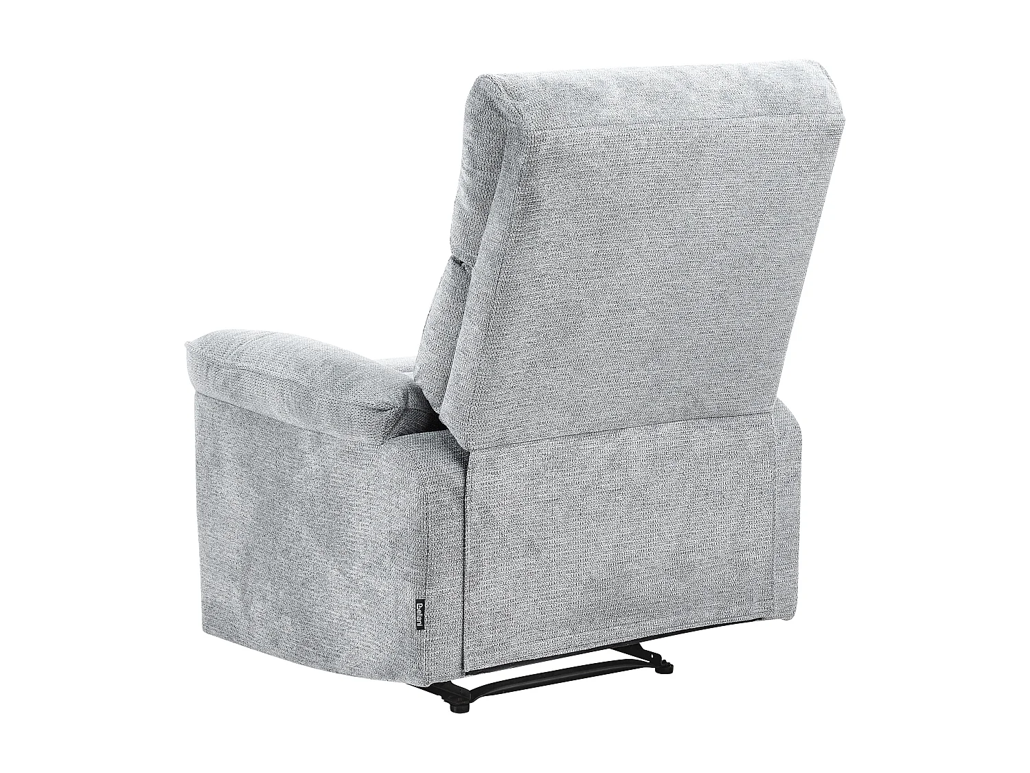 Fauteuil inclinable EVERTON Repose-pieds inclus Tissu Gris