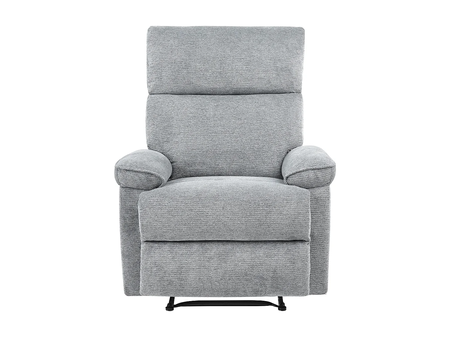 Fauteuil inclinable EVERTON Repose-pieds inclus Tissu Gris