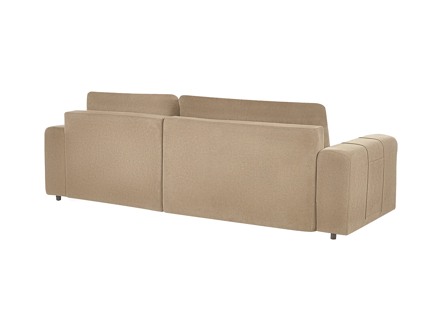 Canapé-lit d'angle 3 places INNVIK Tissu Marron Côté droite