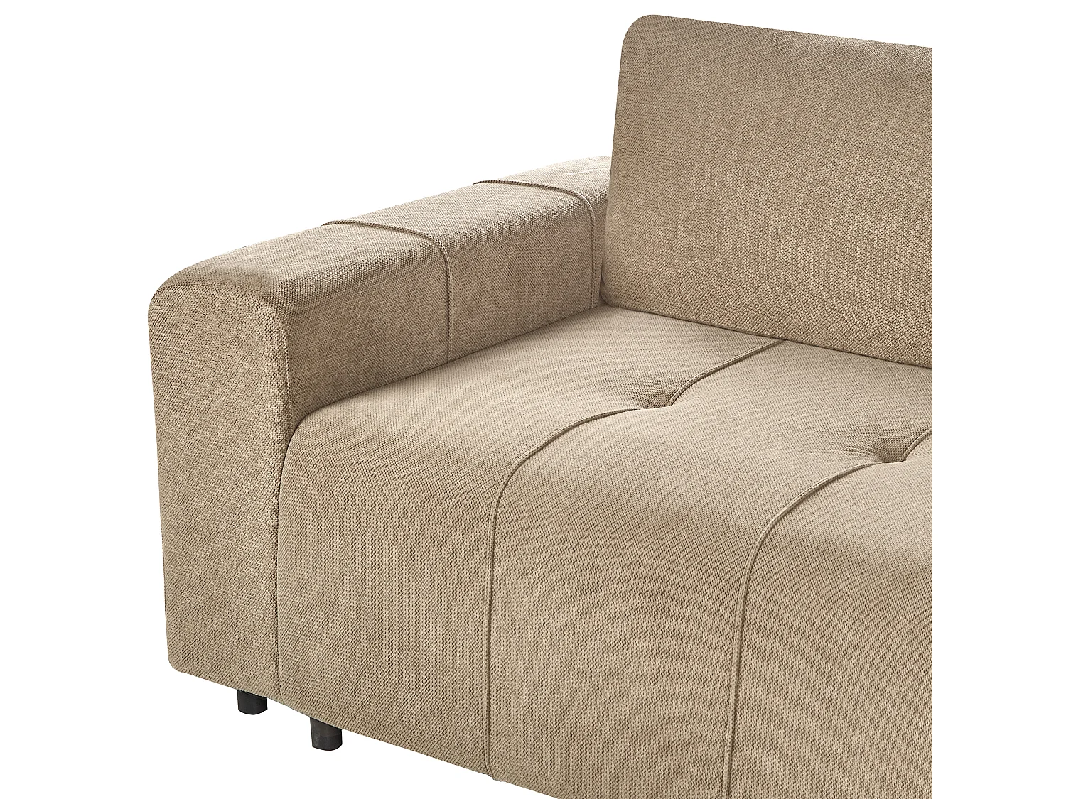 Ecksofa linksseitig Stoff braun 3-Sitzer mit Schlaffunktion Stauraum Innvik