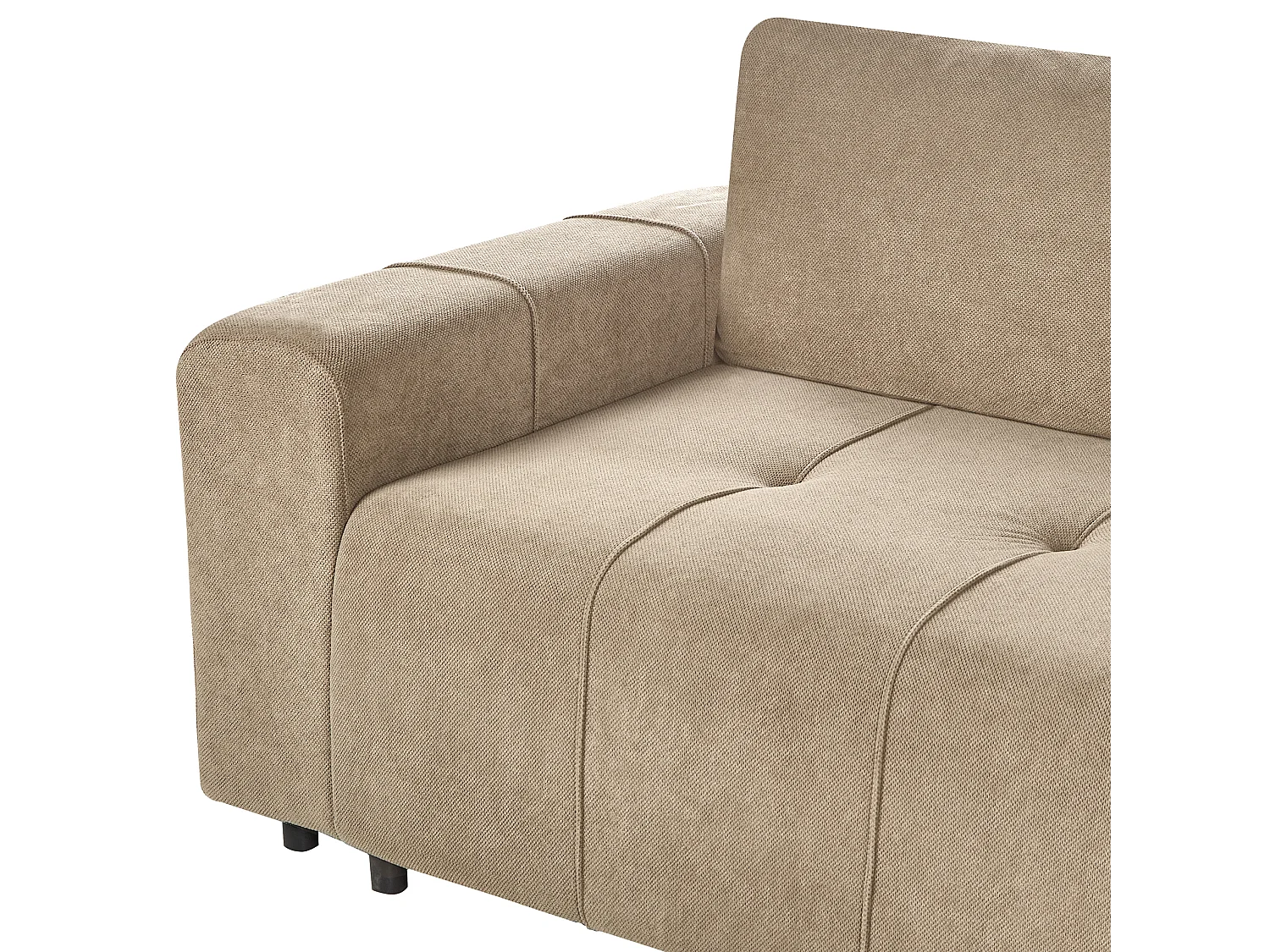 Divano letto angolare INNVIK Tessuto Marrone 3 posti Lato Sinistro