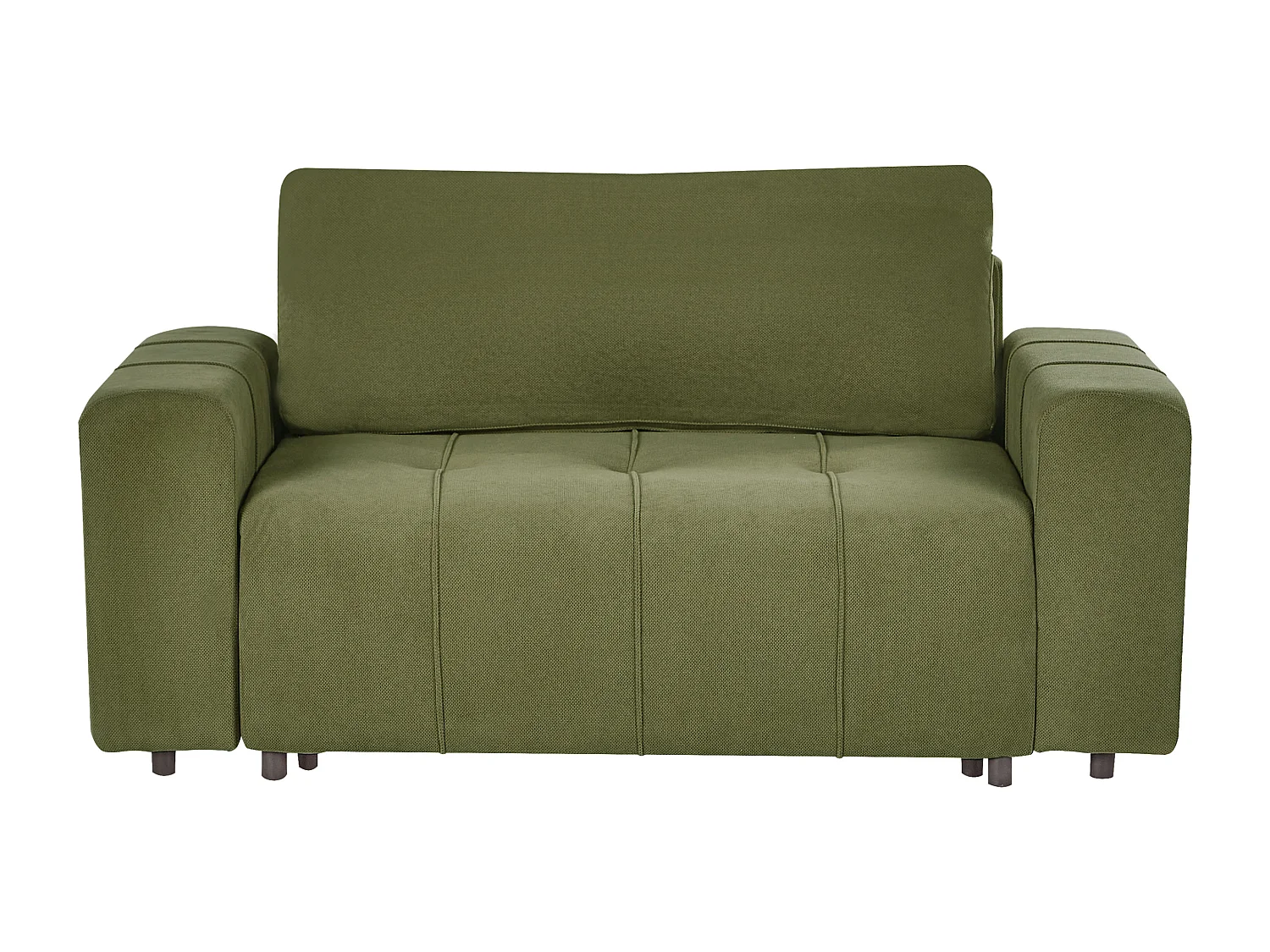 Canapé-lit 2 places INNVIK Tissu Vert avec rangement