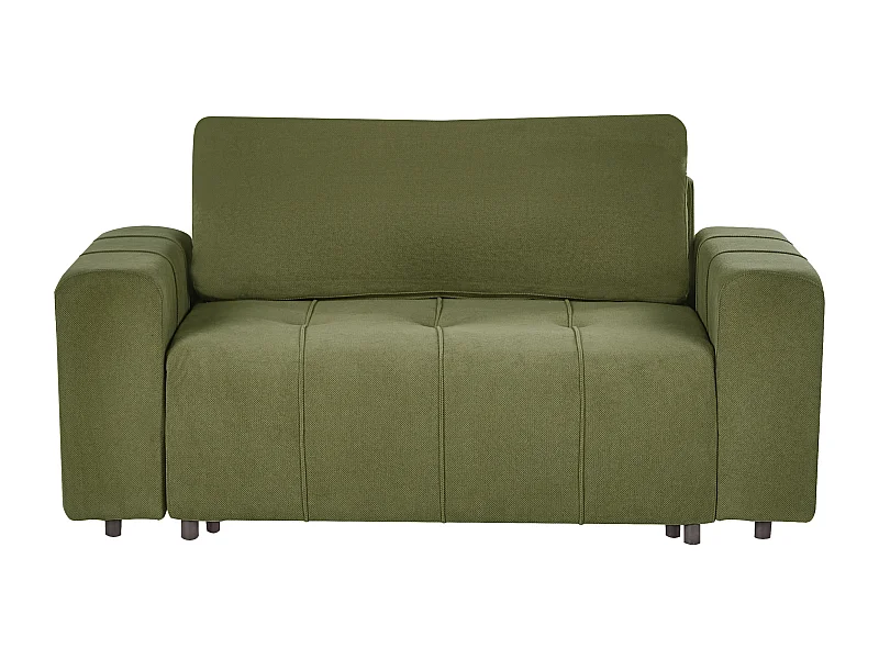 Canapé-lit 2 places INNVIK Tissu Vert avec rangement