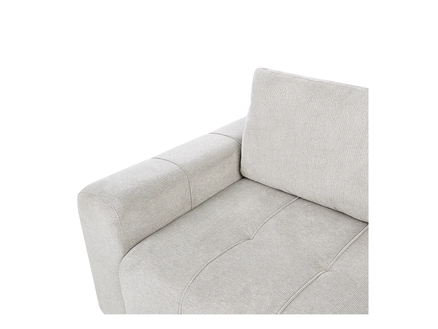 Sofa Stoff hell grau 2-Sitzer gepolstert mit Schlaffunktion und Stauraum Innvik