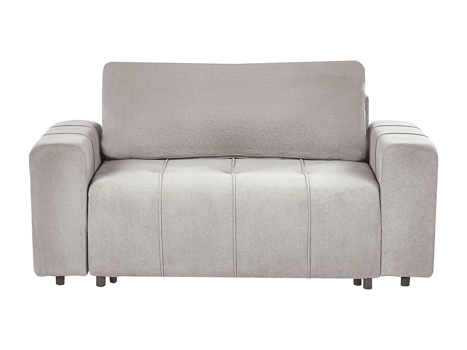 Canapé 2 places INNVIK Tissu Gris clair avec rangement