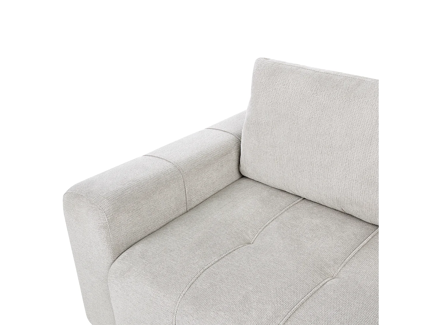 Divano INNVIK Tessuto Grigio chiaro con contenitore 2 posti