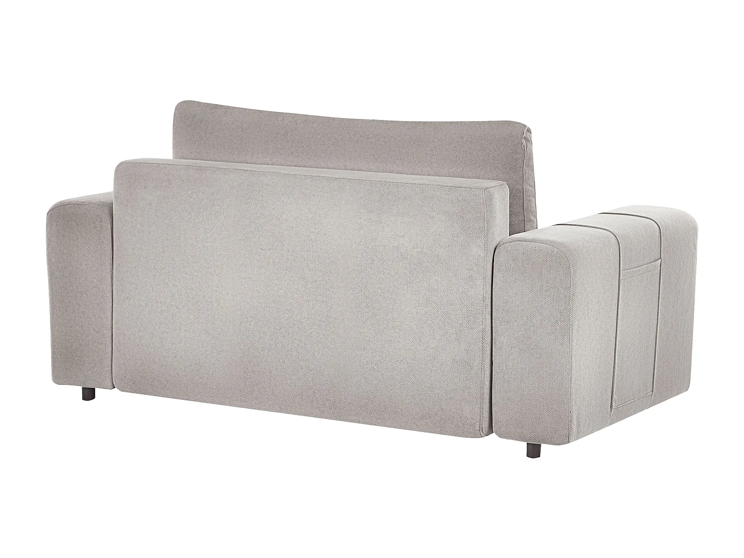 Sofa Stoff hell grau 2-Sitzer gepolstert mit Schlaffunktion und Stauraum Innvik