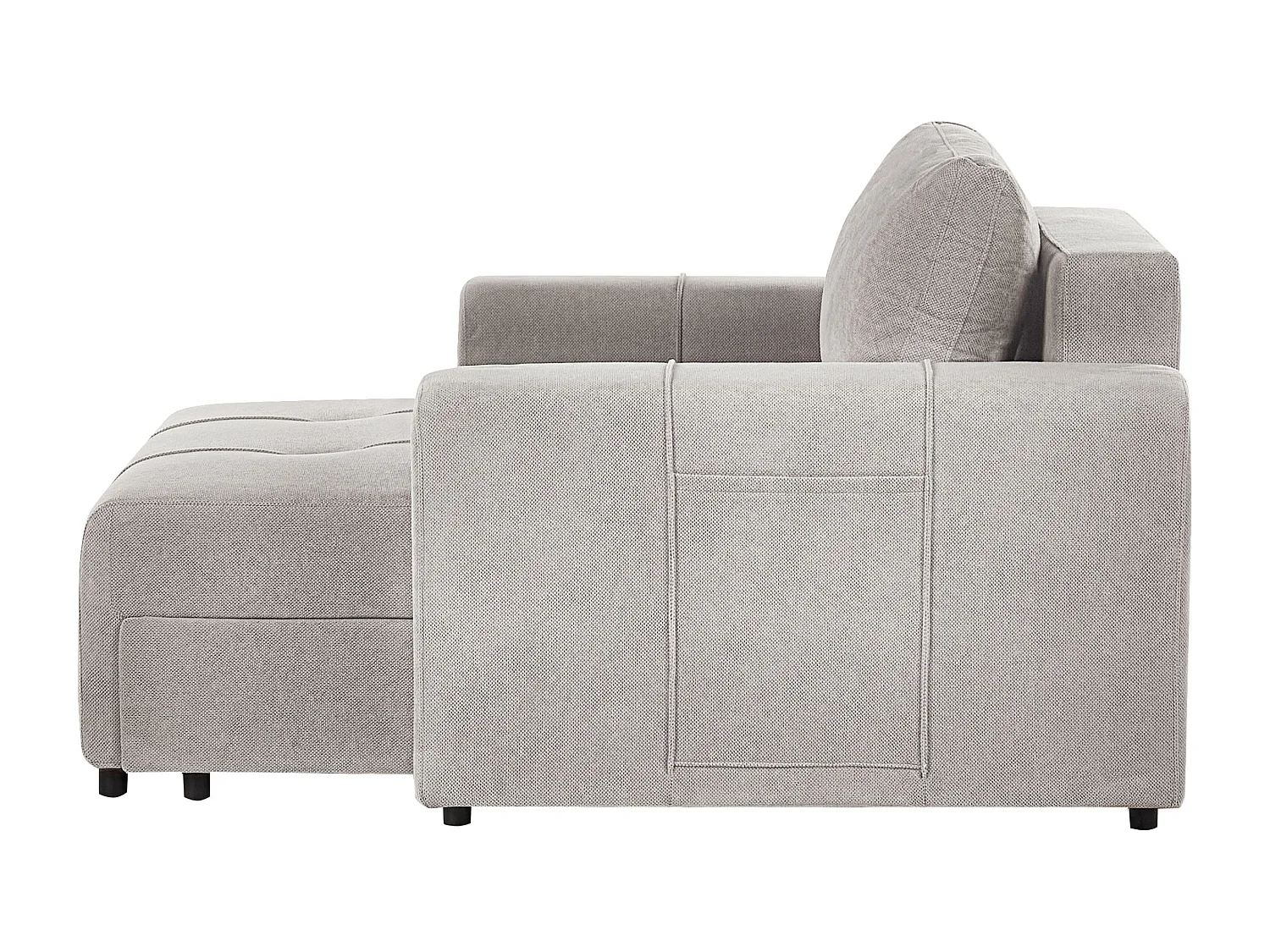 Sofa Stoff hell grau 2-Sitzer gepolstert mit Schlaffunktion und Stauraum Innvik