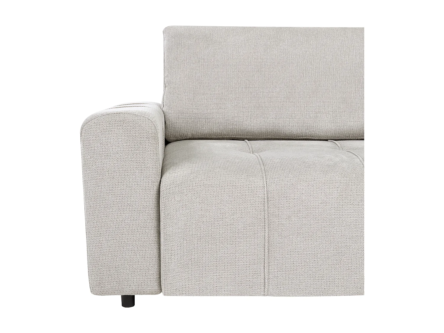 Sofa Stoff hell grau 2-Sitzer gepolstert mit Schlaffunktion und Stauraum Innvik