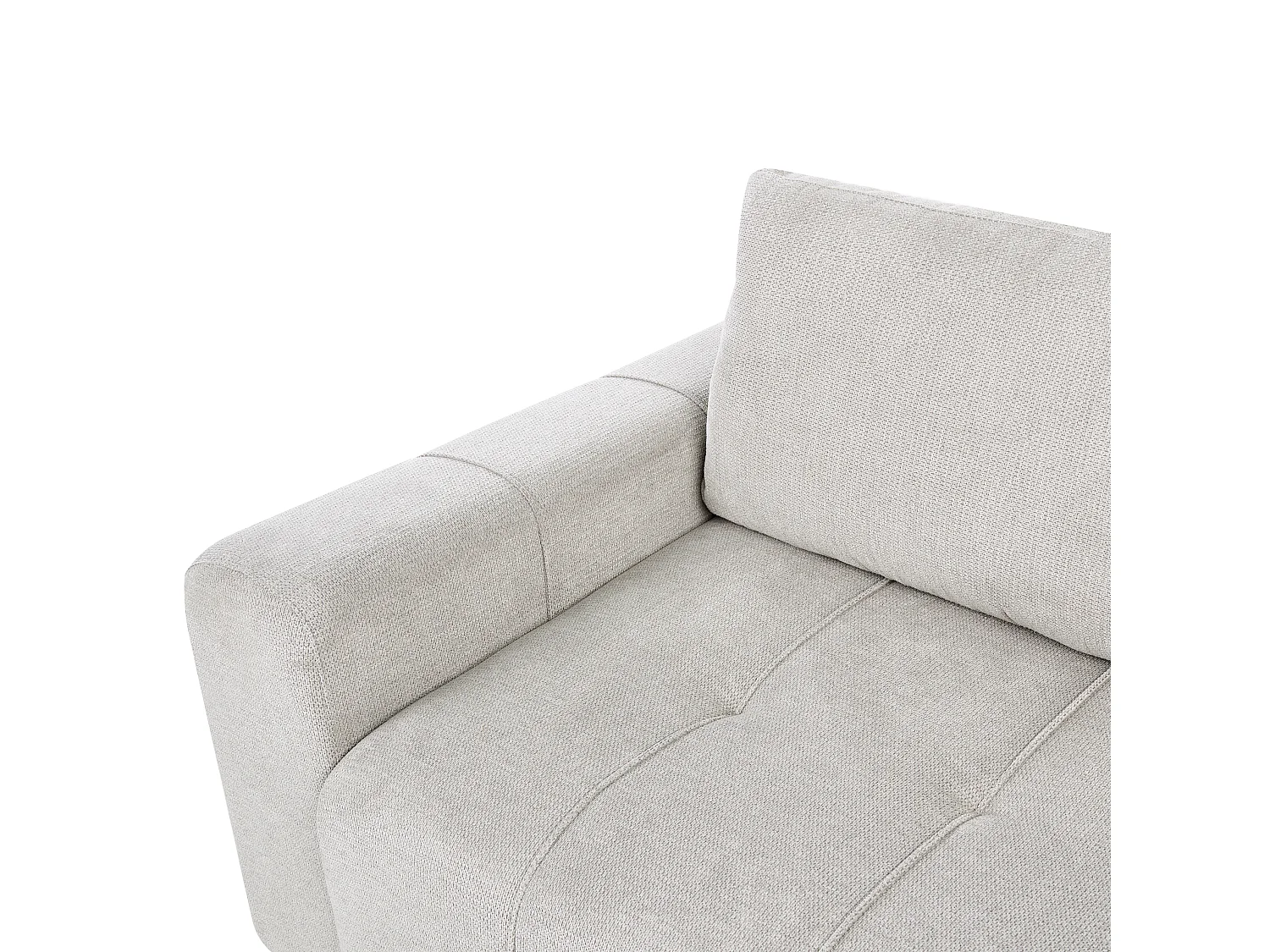 Sofa Stoff hell grau 2-Sitzer gepolstert mit Schlaffunktion und Stauraum Innvik