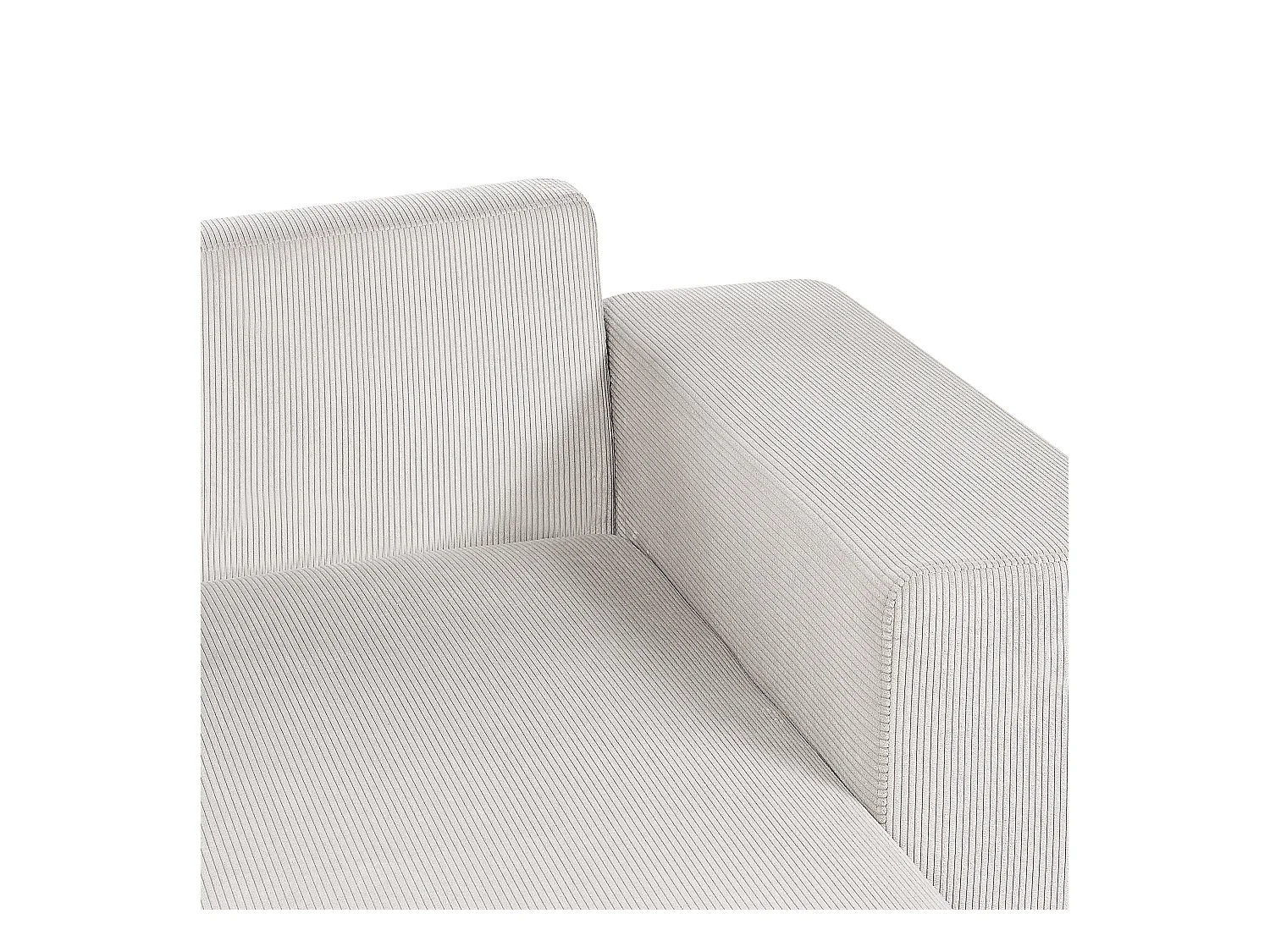 Sofá cama esquinero LUSPA Pana Beige claro con almacenaje 3 plazas Izquierda