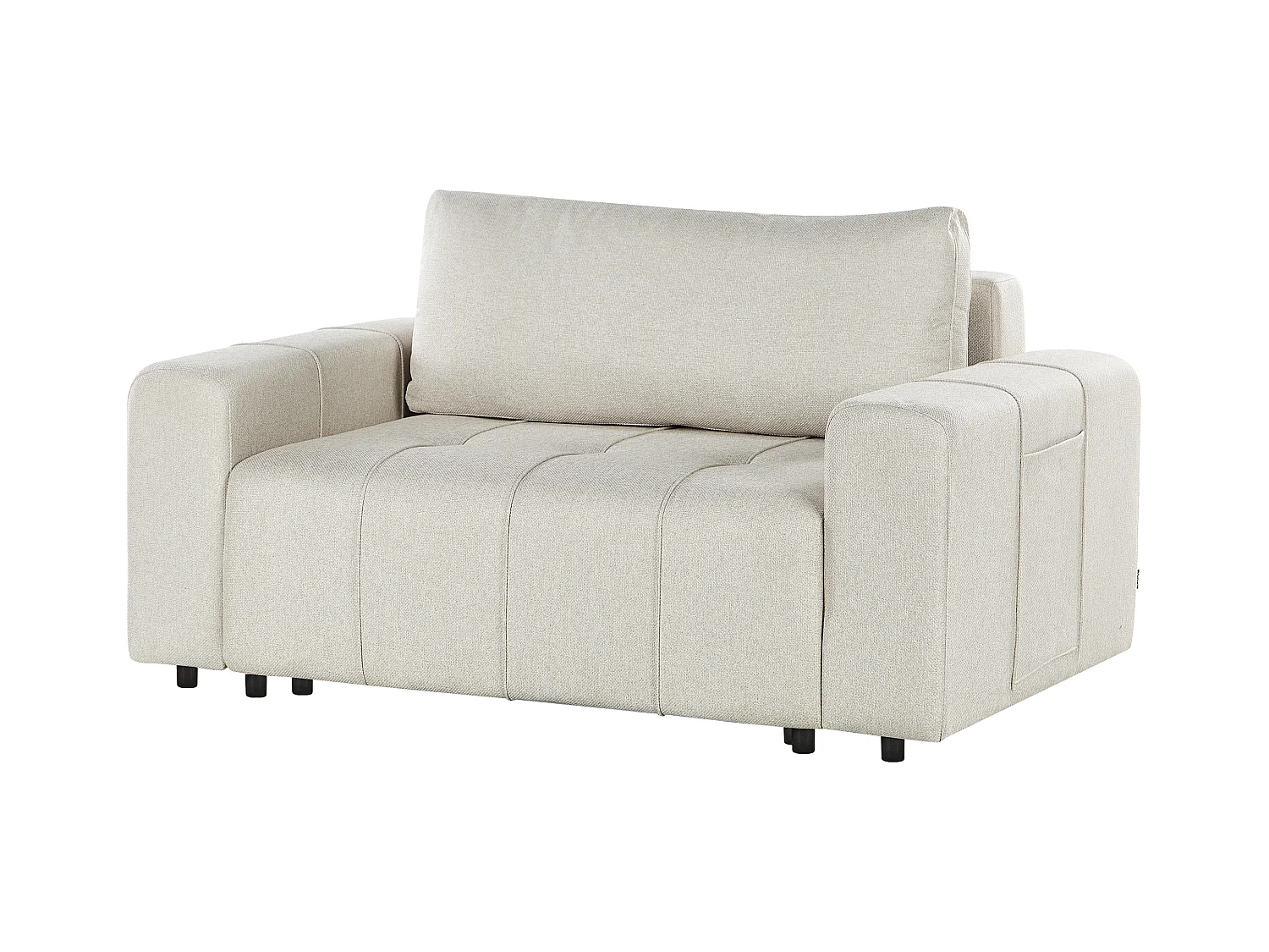 Canapé-lit 2 places INNVIK Tissu Beige clair avec rangement