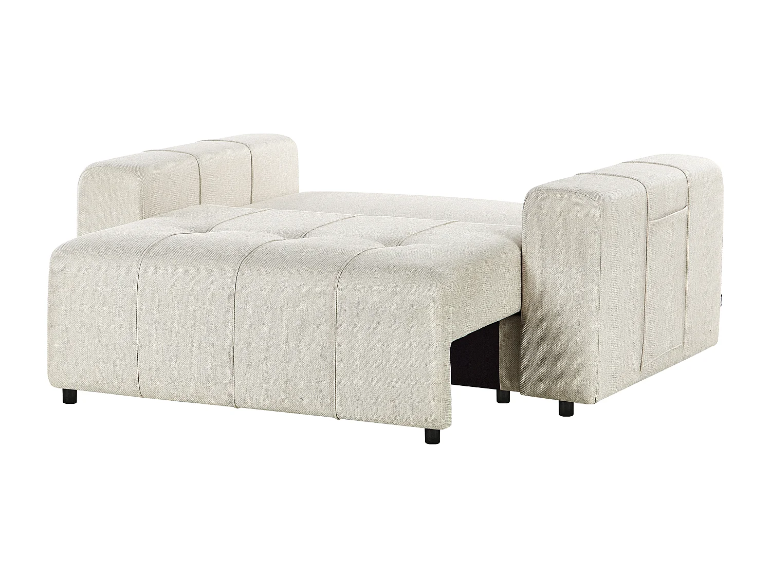 Canapé-lit 2 places INNVIK Tissu Beige clair avec rangement