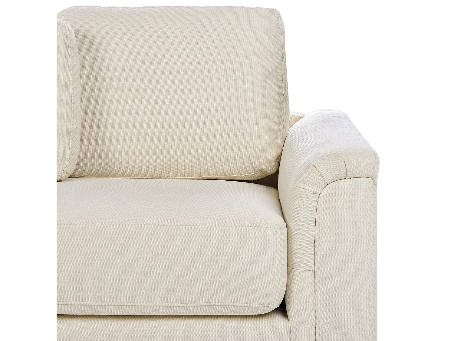 Canapé d'Angle à gauche Moderne en Tissu Pieds en Plastique Beige Clair Kohlo