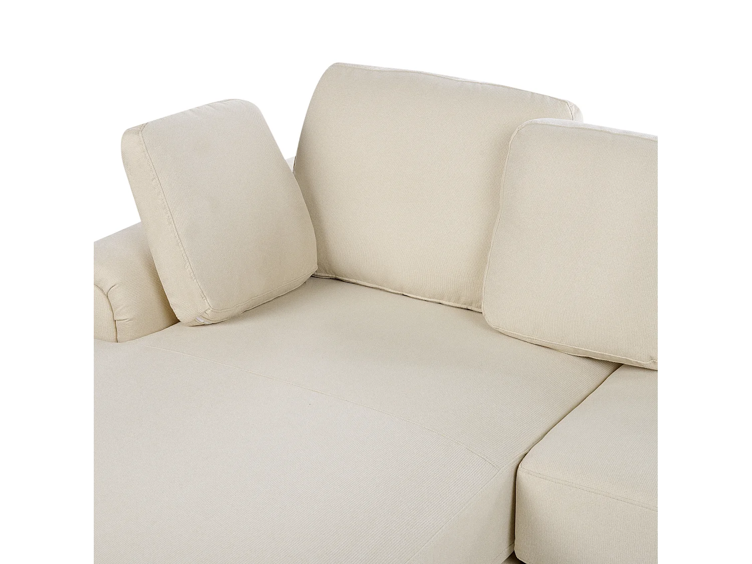 Hoekbank KOHLO Stof Lichtbeige 4-zitter Rechterzijde