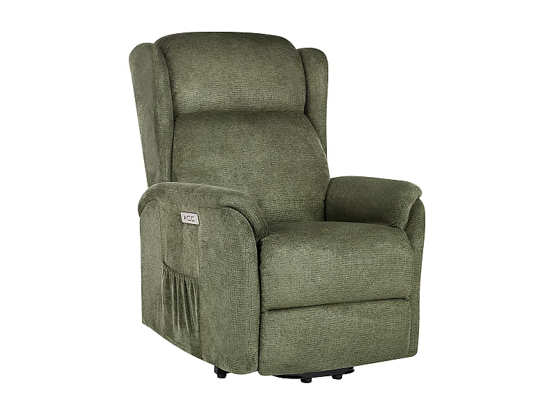 Sillón reclinable eléctrico ELEGY Tela Verde