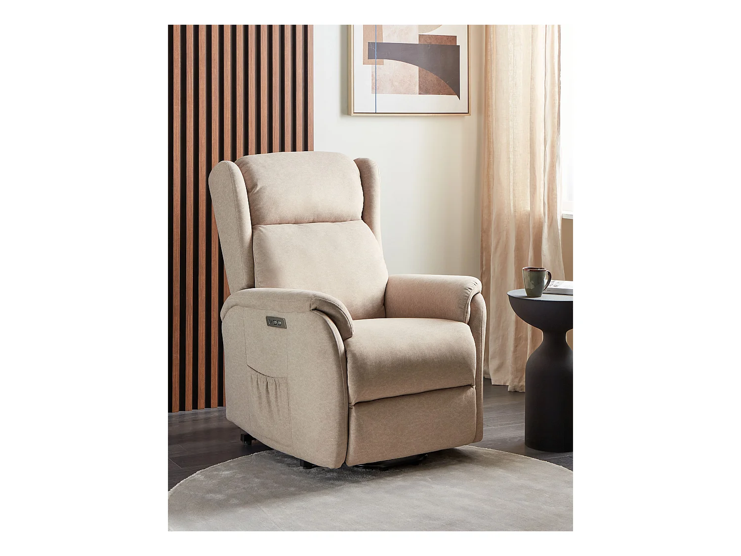 Elektrische relaxfauteuil ELEGY Stof Taupe