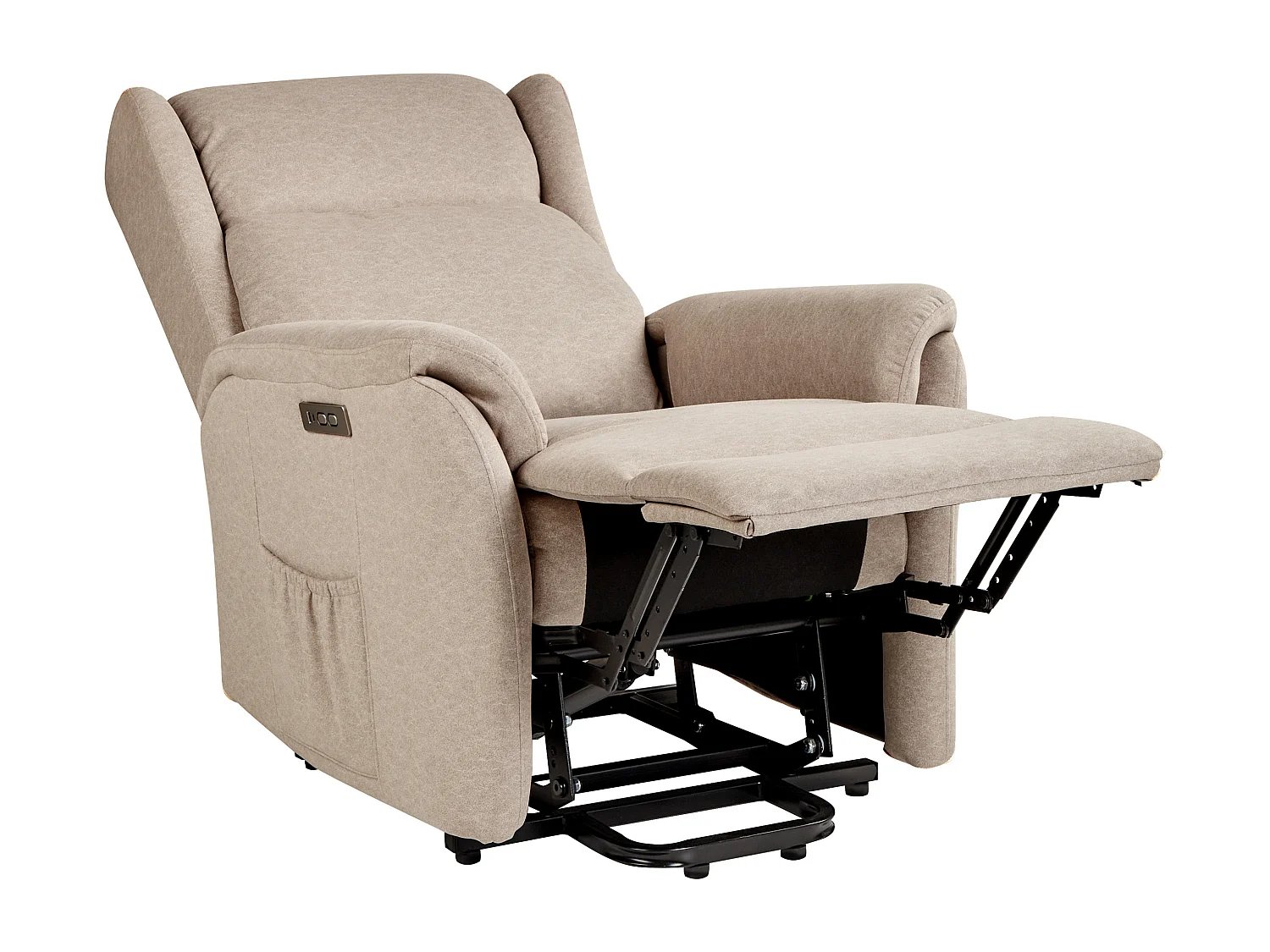 Fauteuil inclinable électrique ELEGY Repose-pieds inclus Tissu Taupe