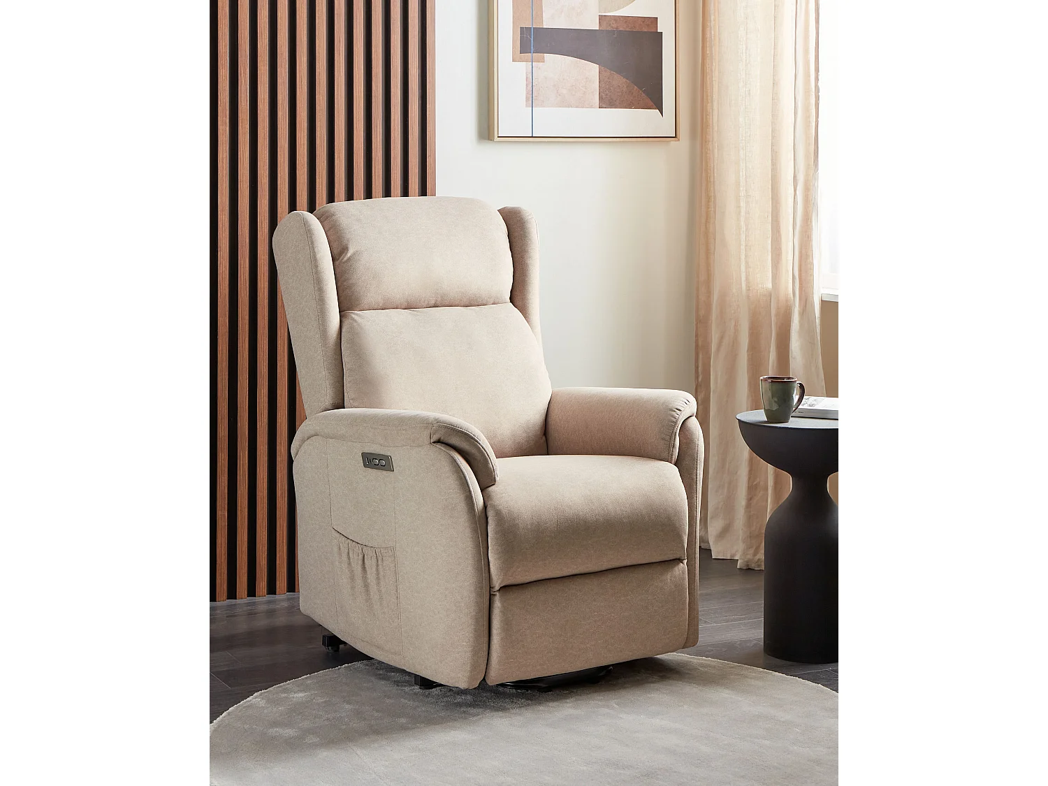 Fauteuil inclinable électrique ELEGY Tissu Taupe