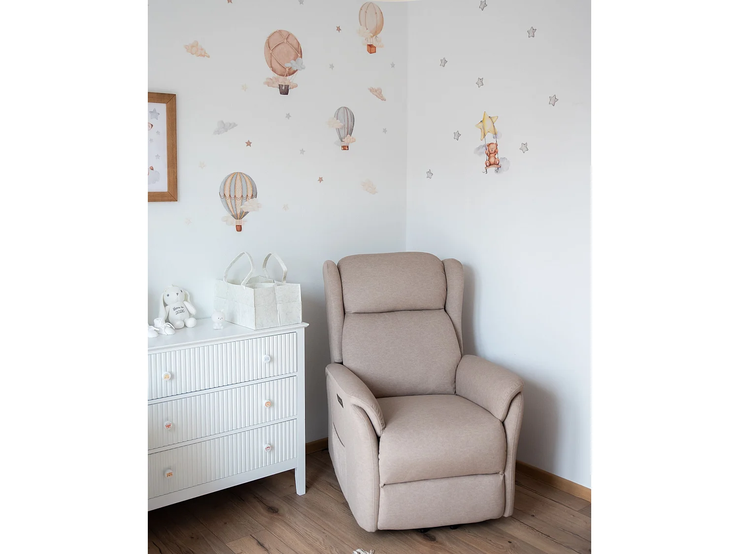 Fauteuil inclinable électrique ELEGY Tissu Taupe