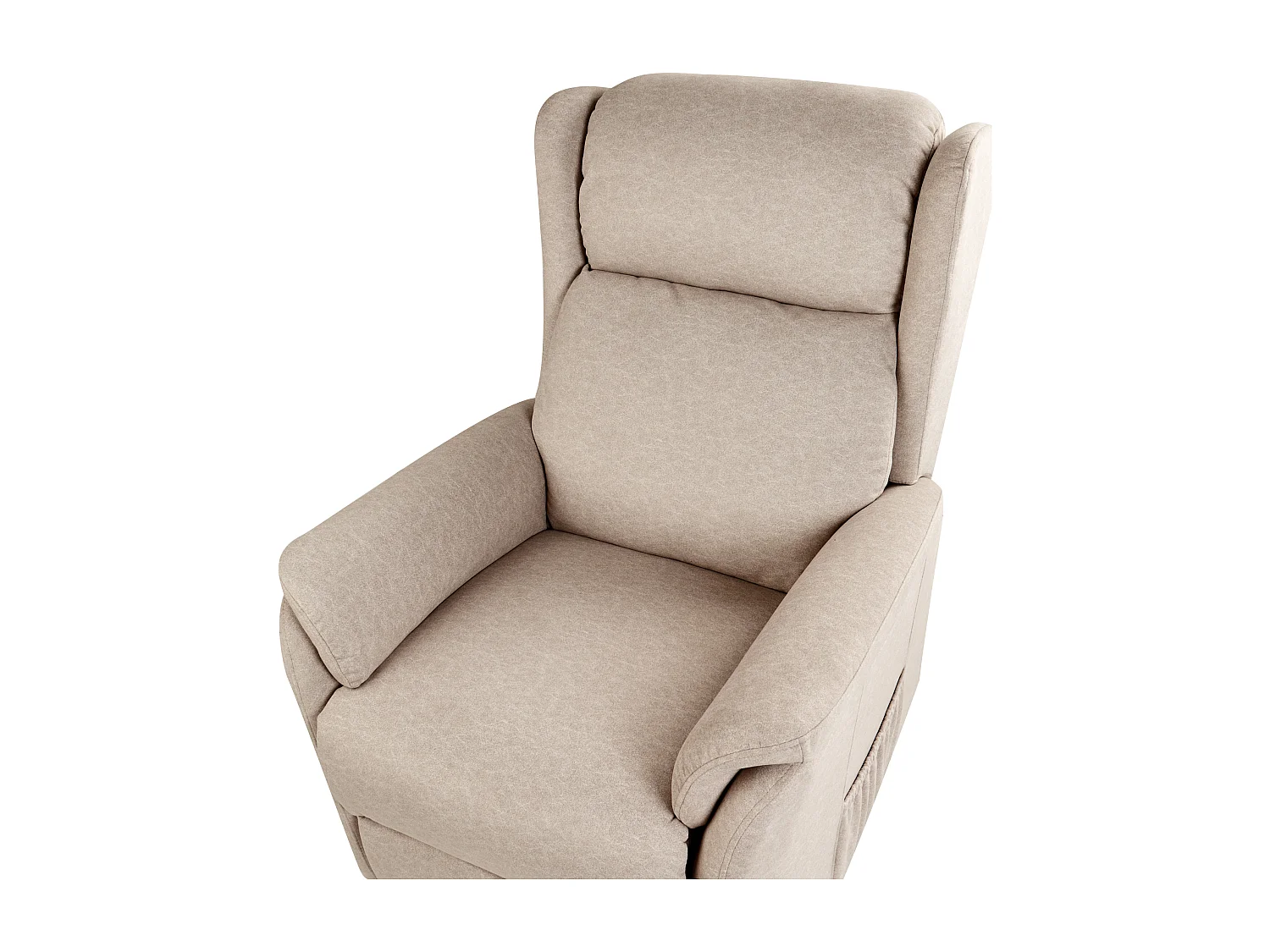 Sessel Stoff beige taupe Aufstehhilfe Relaxfunktion elektrisch verstellbar Elegy