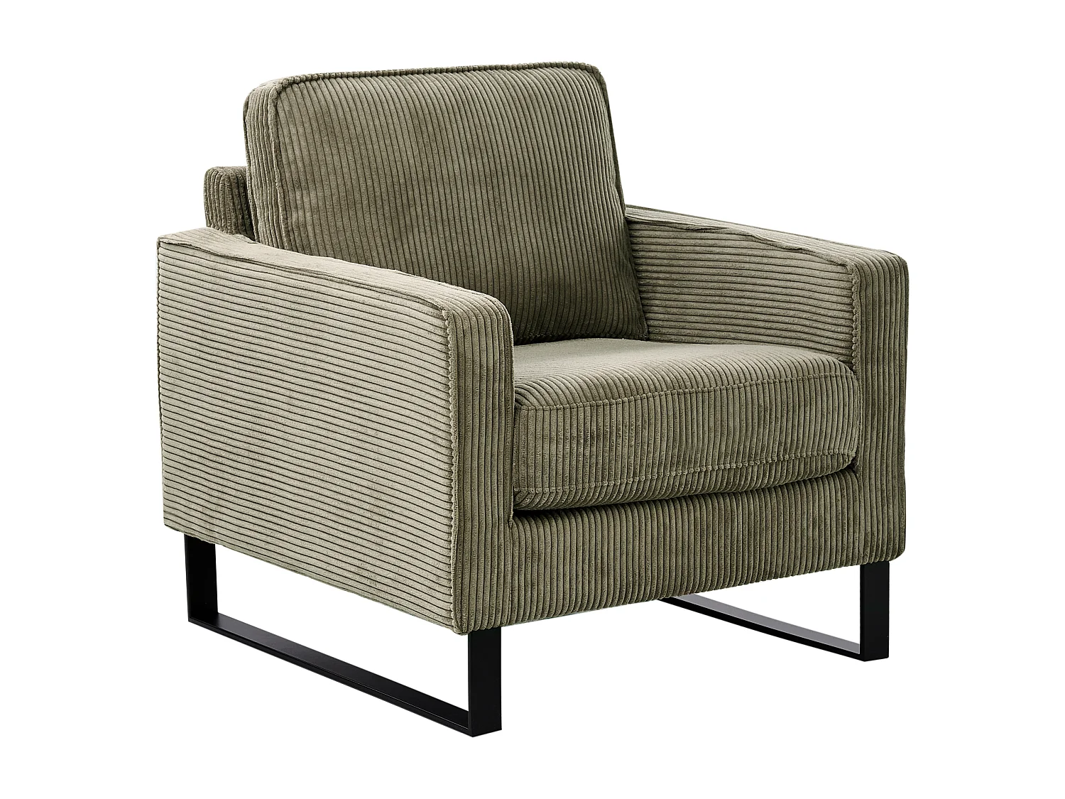 Fauteuil VIND Velours côtelé Vert