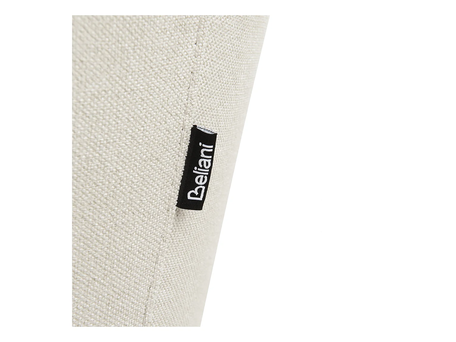 Sessel Stoff hellbeige mit tiefem und breitem Sitz Kissen gepolstert gemütlich Orsta