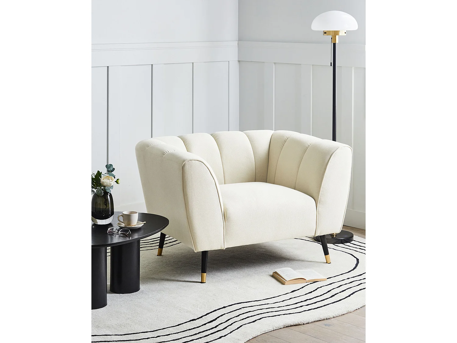 Fauteuil ORSTA Tissu Beige clair