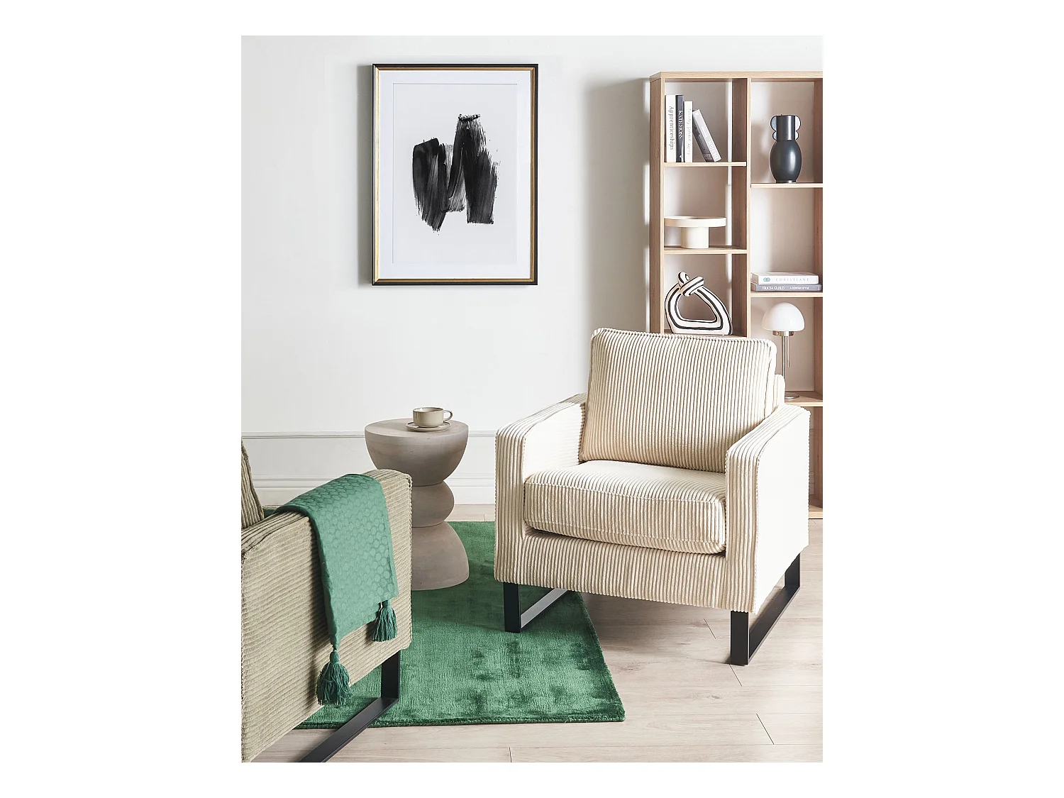 Fotel VIND Sztruks Jasnobeżowy