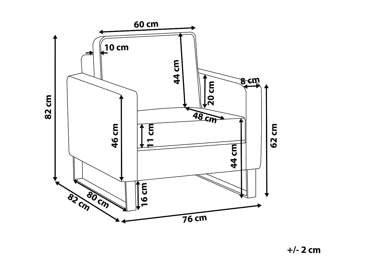 Fauteuil VIND Velours côtelé Beige clair