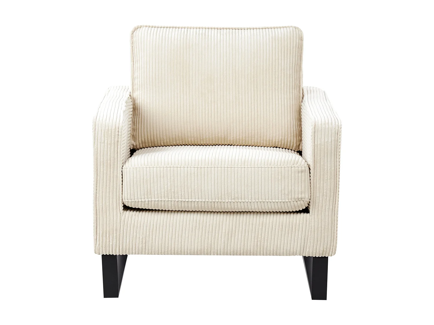Fauteuil VIND Velours côtelé Beige clair