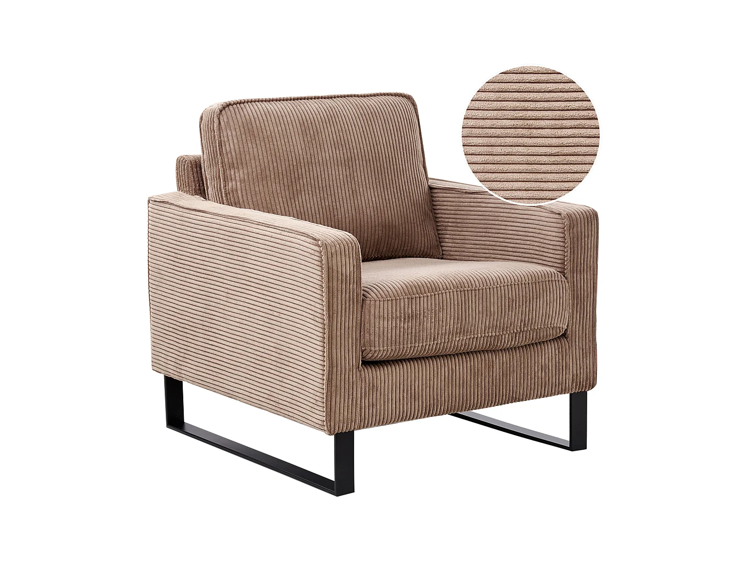 Fauteuil VIND Velours côtelé Beige