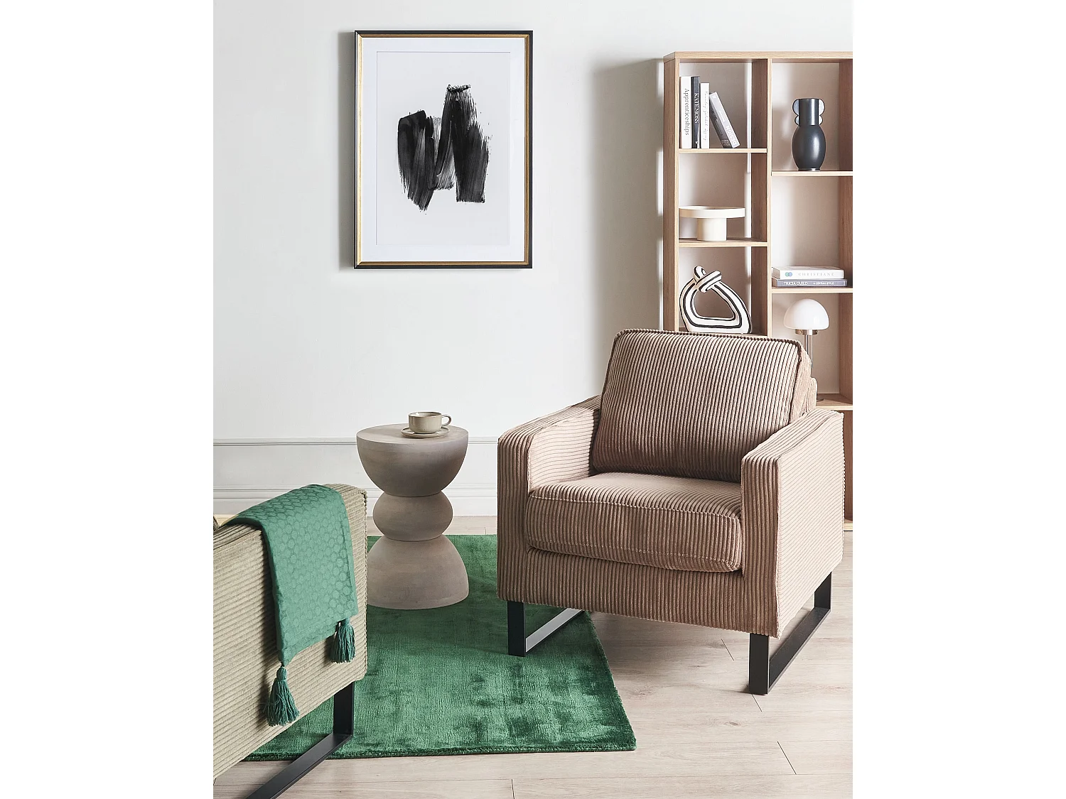 Poltrona VIND Velluto a coste Beige