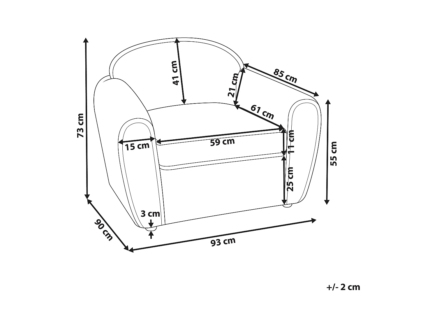Fauteuil ELLEDE Bouclé Vert foncé