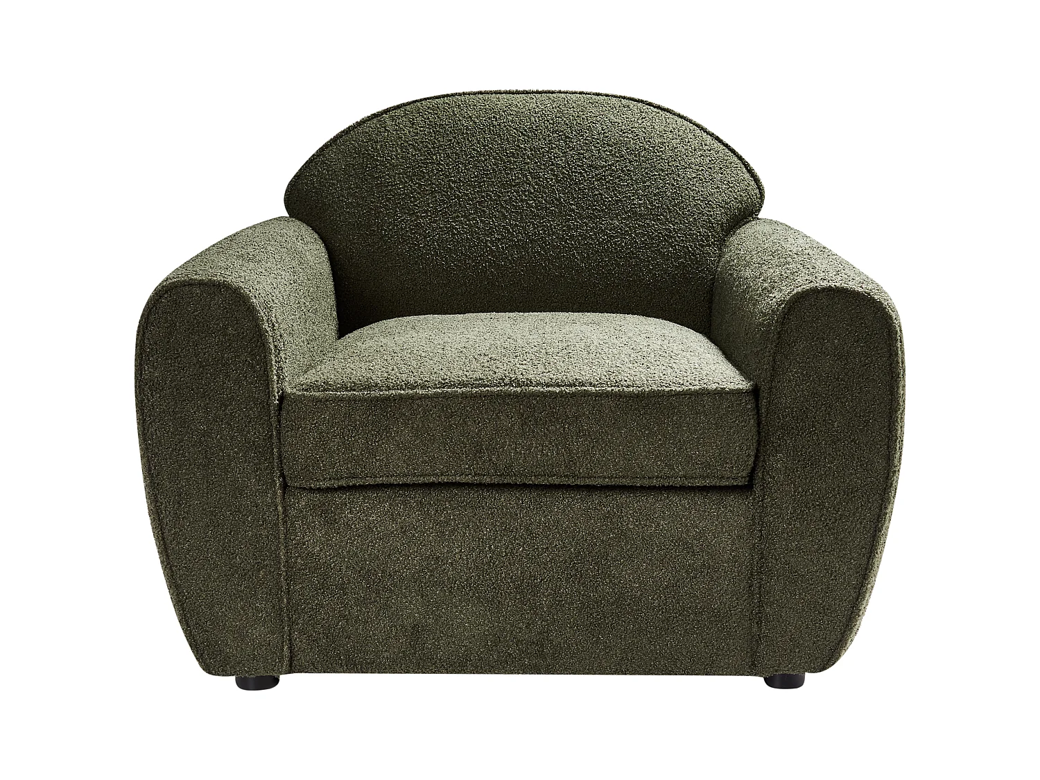 Fauteuil ELLEDE Bouclé Vert foncé