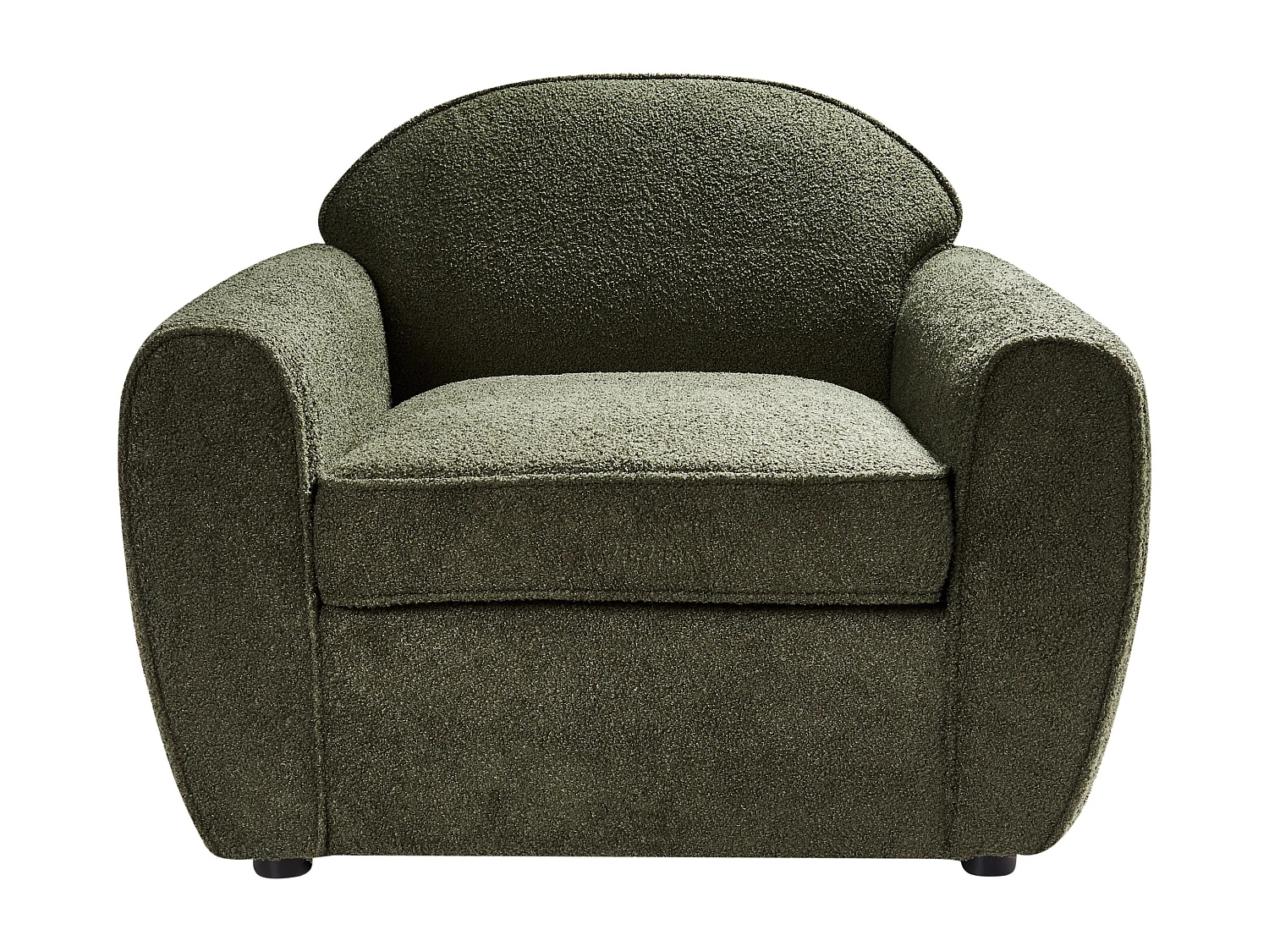 Fauteuil ELLEDE Bouclé Vert foncé