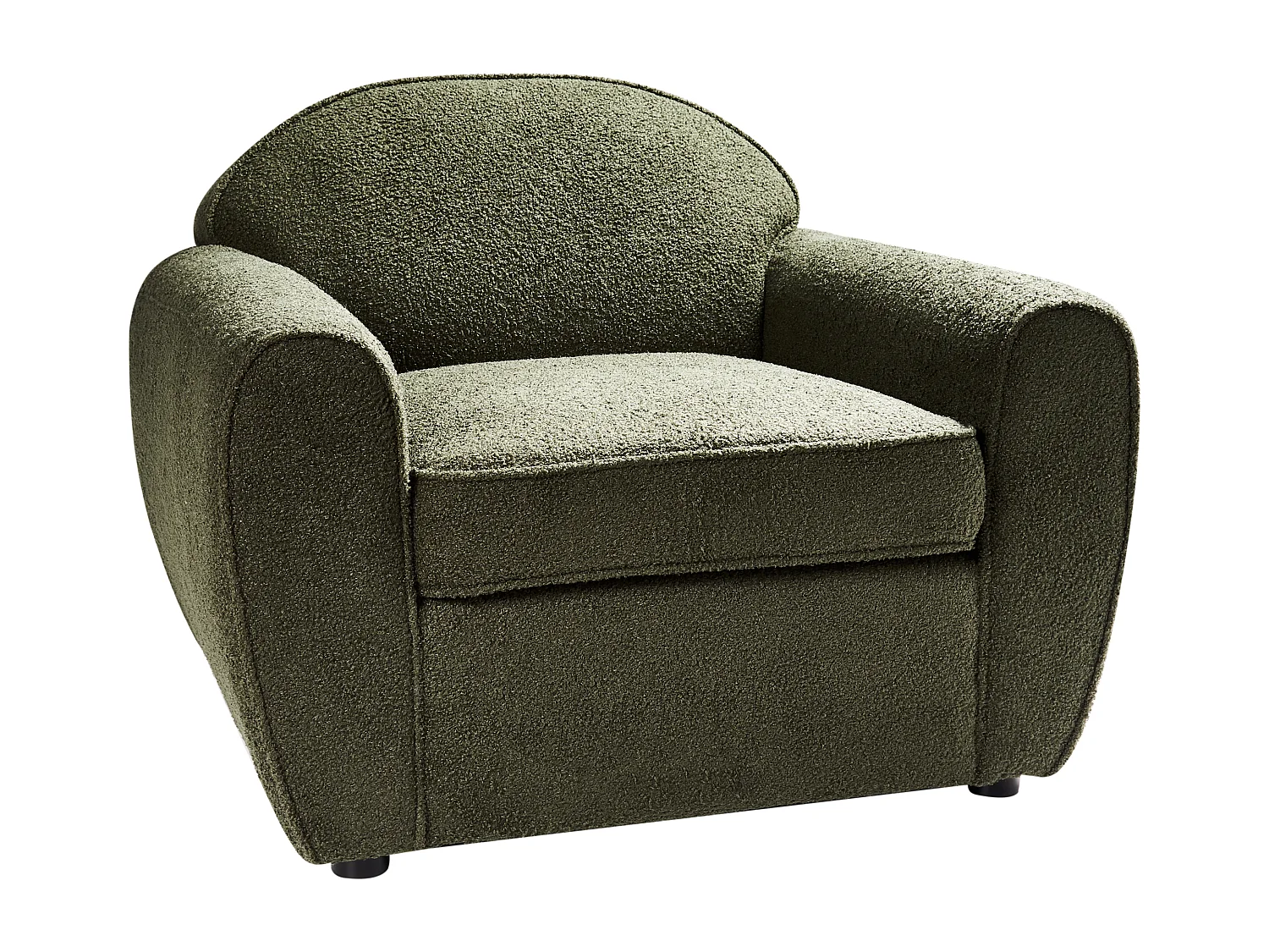 Fauteuil ELLEDE Bouclé Donkergroen