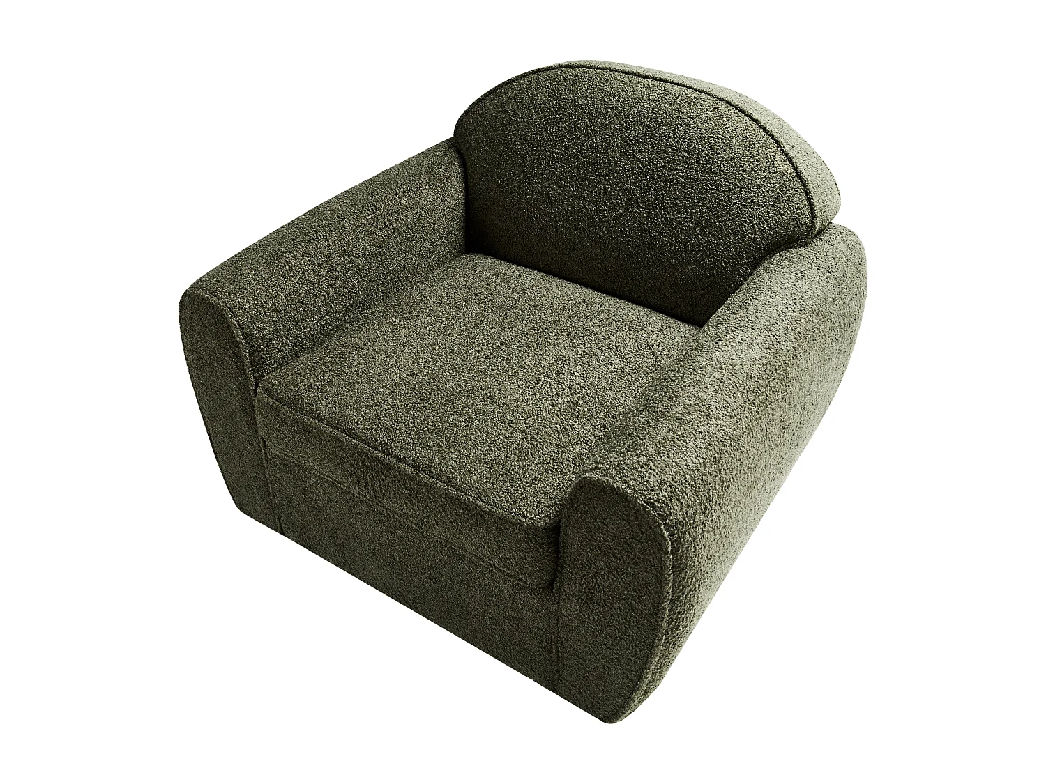 Fauteuil ELLEDE Bouclé Donkergroen