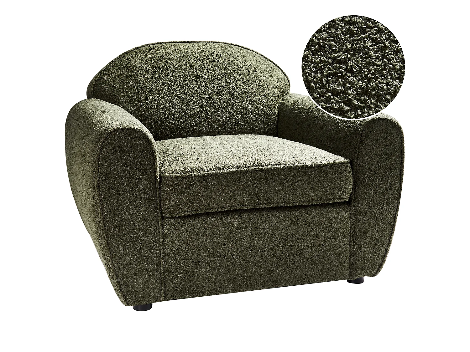 Armchair ELLEDE Boucle Dark Green