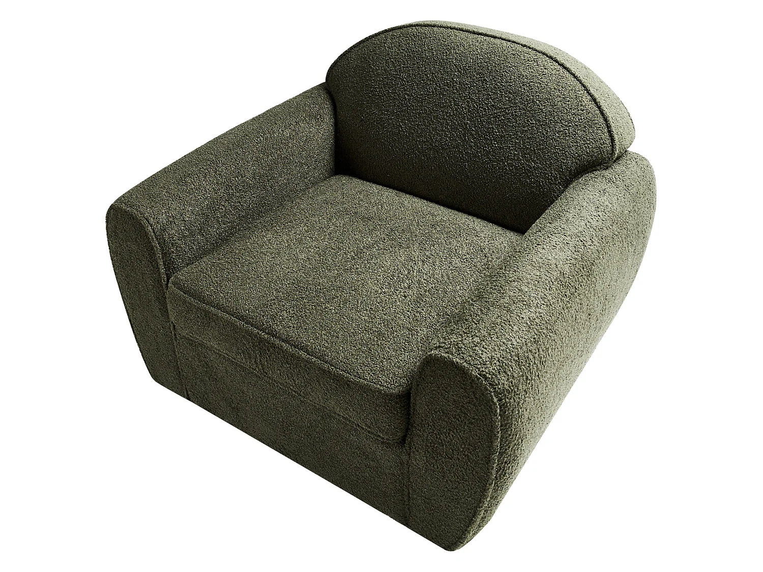 Fauteuil ELLEDE Bouclé Donkergroen