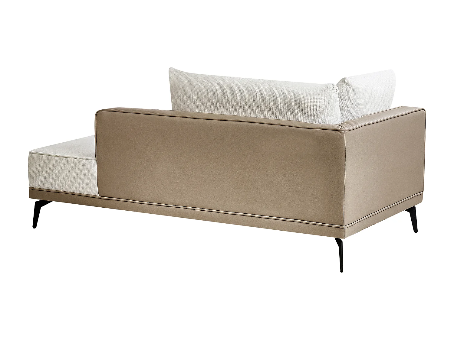 Ecksofa MYKEN Stoff Cremeweiss 3-Sitzer linksseitig