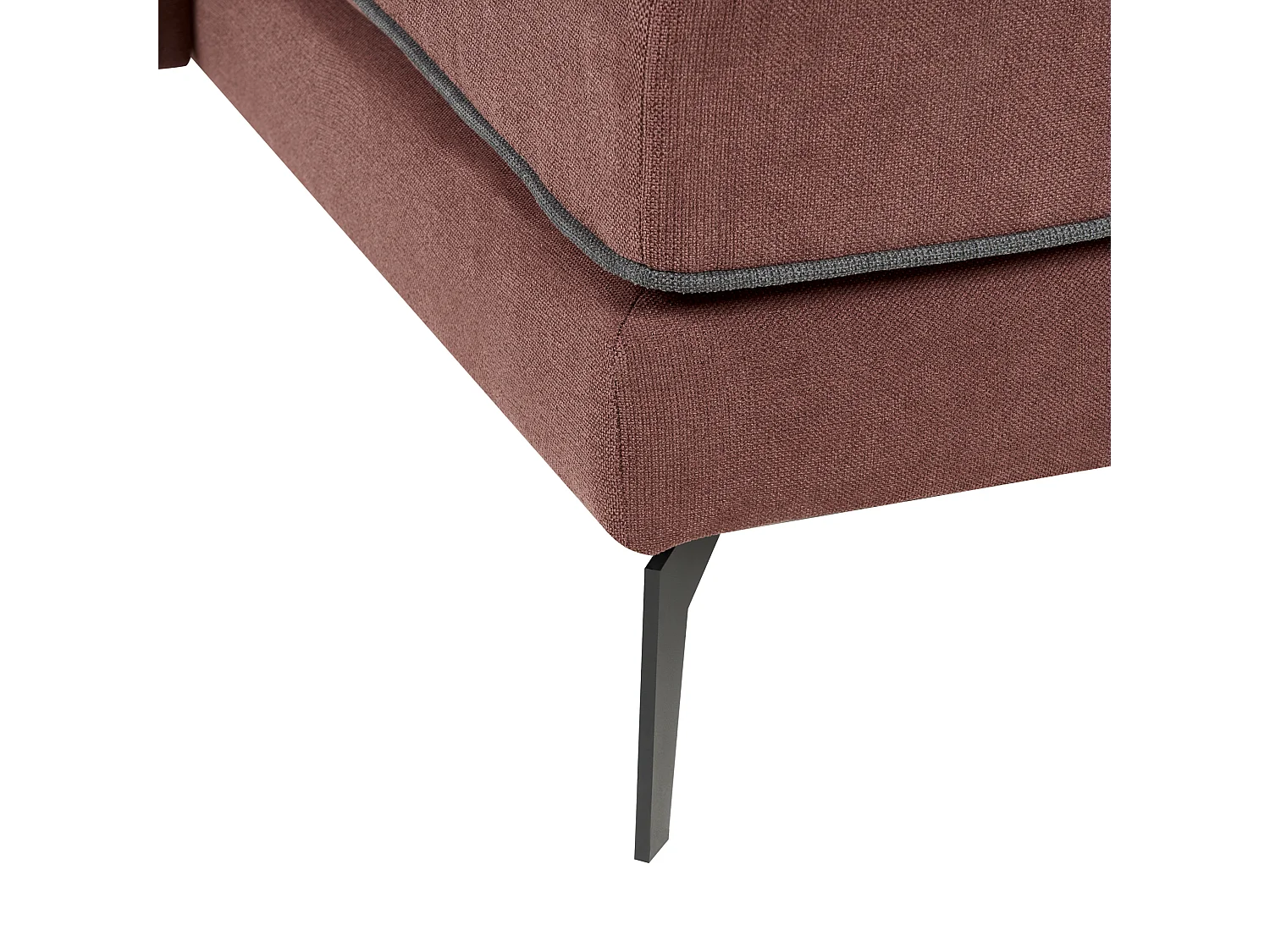 Narożnik ALTAN Burgundowy dla 3 osób Lewostronny