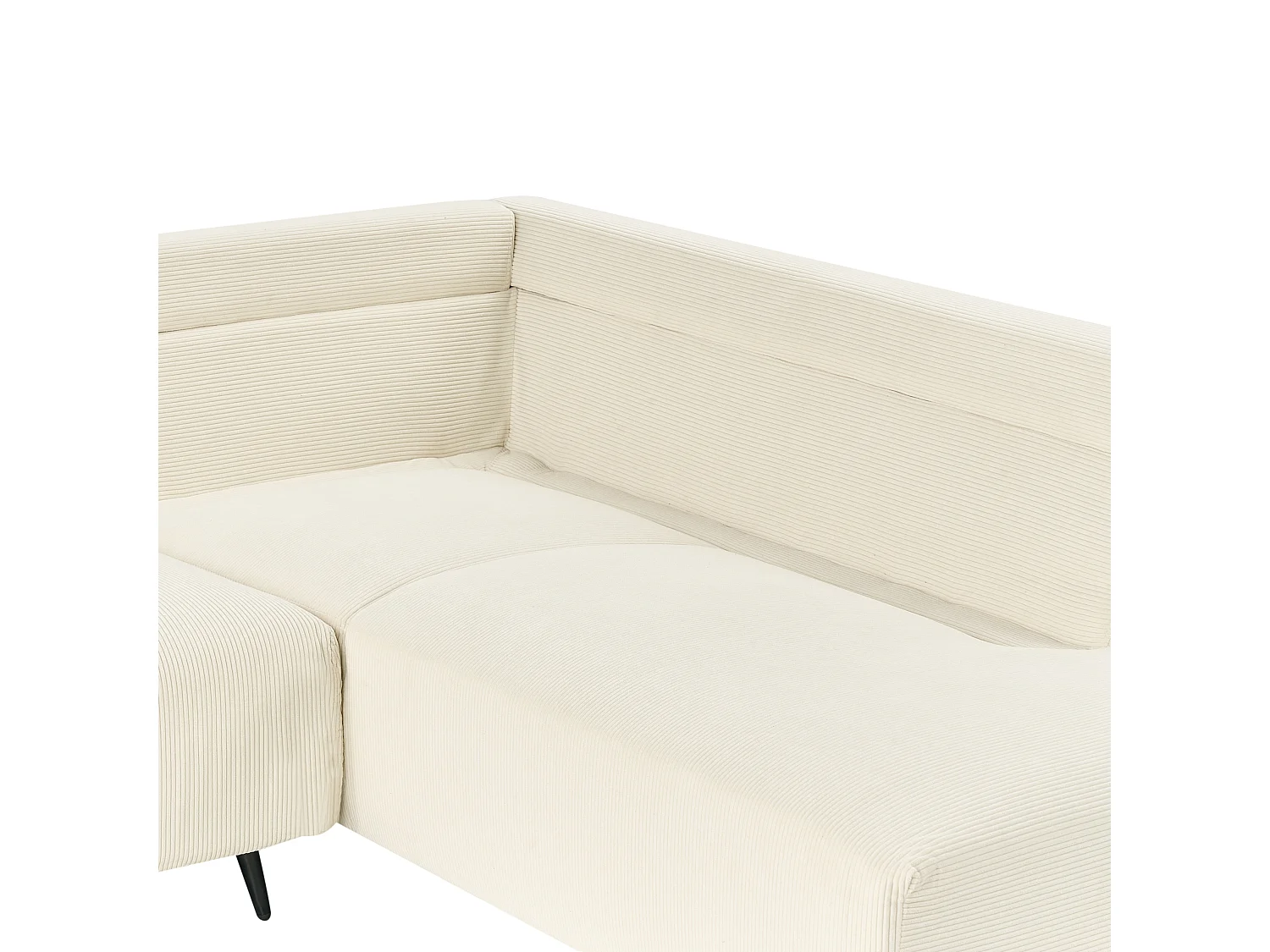 Divano angolare LUNNER Velluto a coste Beige chiaro 4 posti Lato Sinistro