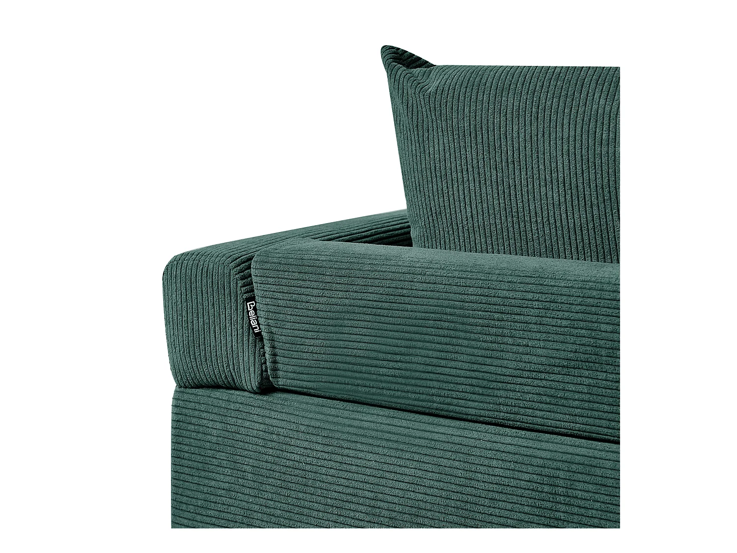 Ecksofa LUNNER Cord Dunkelgrün 4-Sitzer linksseitig