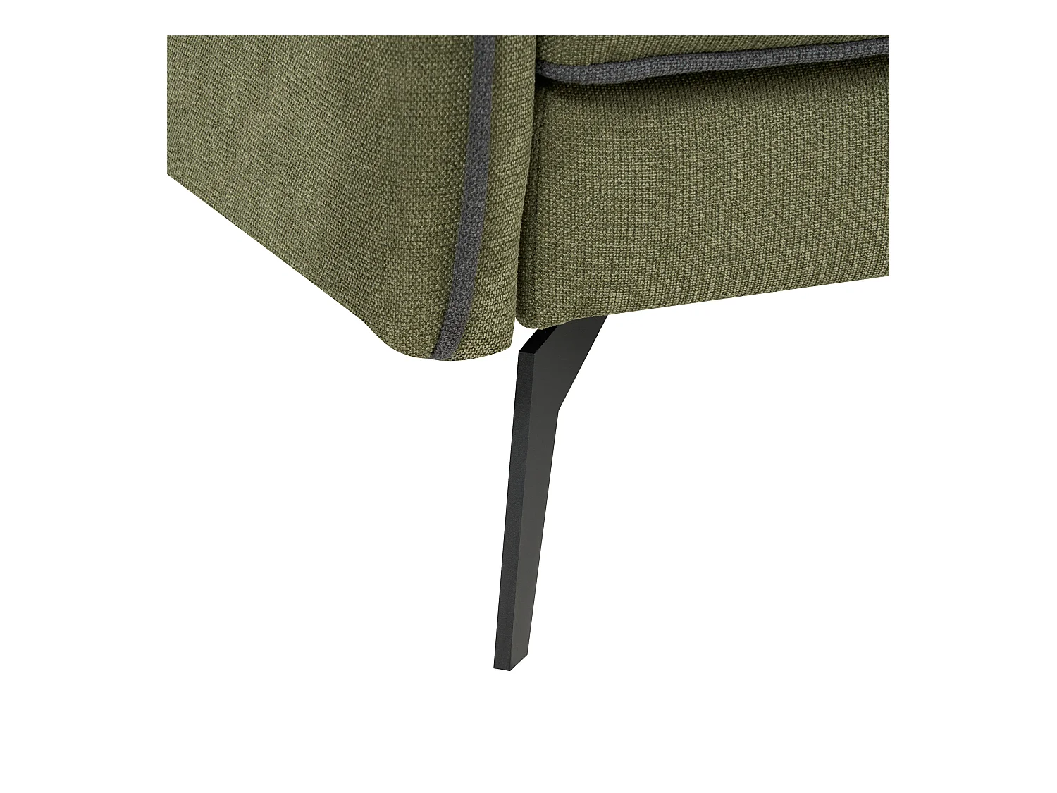 Sofá de canto ALTAN Tecido Verde 3 lugares à direita