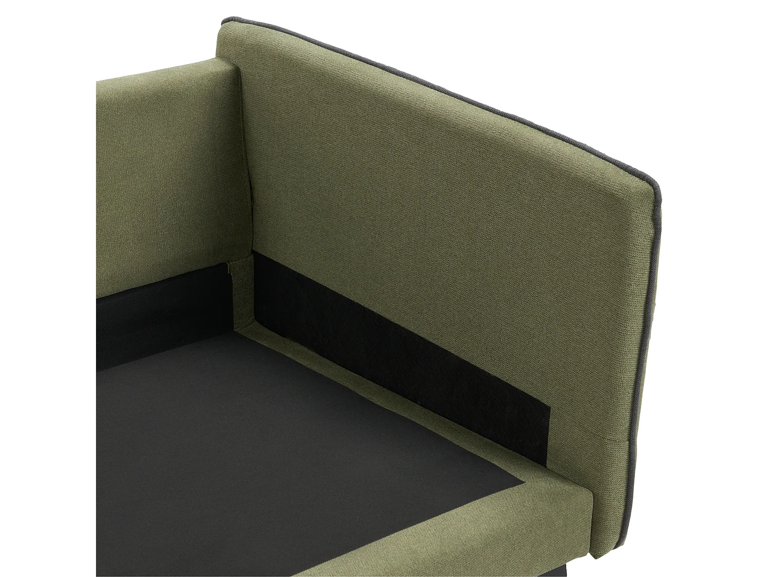Canapé d'Angle à gauche Moderne en Tissu Polyester Rembourré avec Coussins Vert Altan